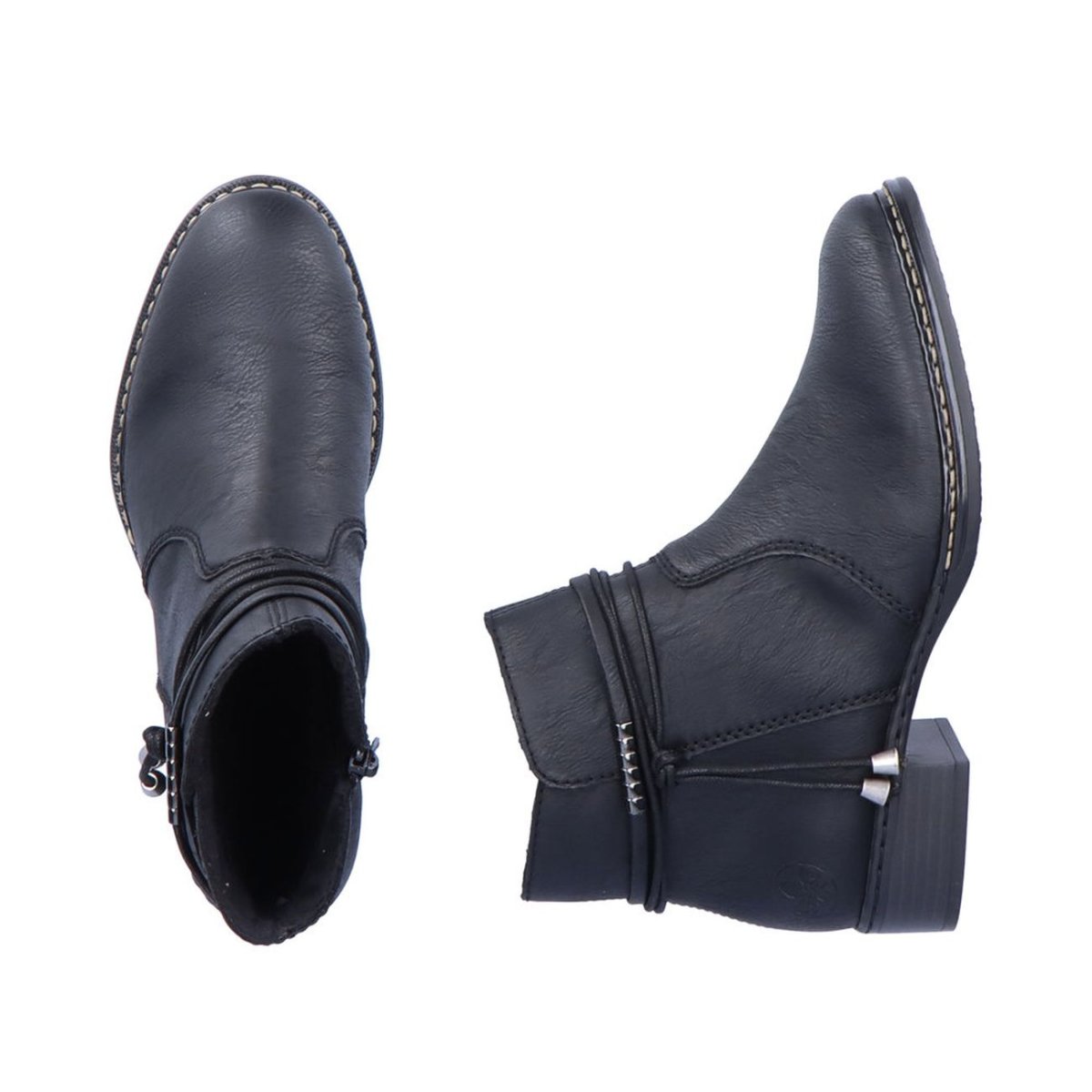 detail Dámská kotníková obuv Rieker 73488-00 černá