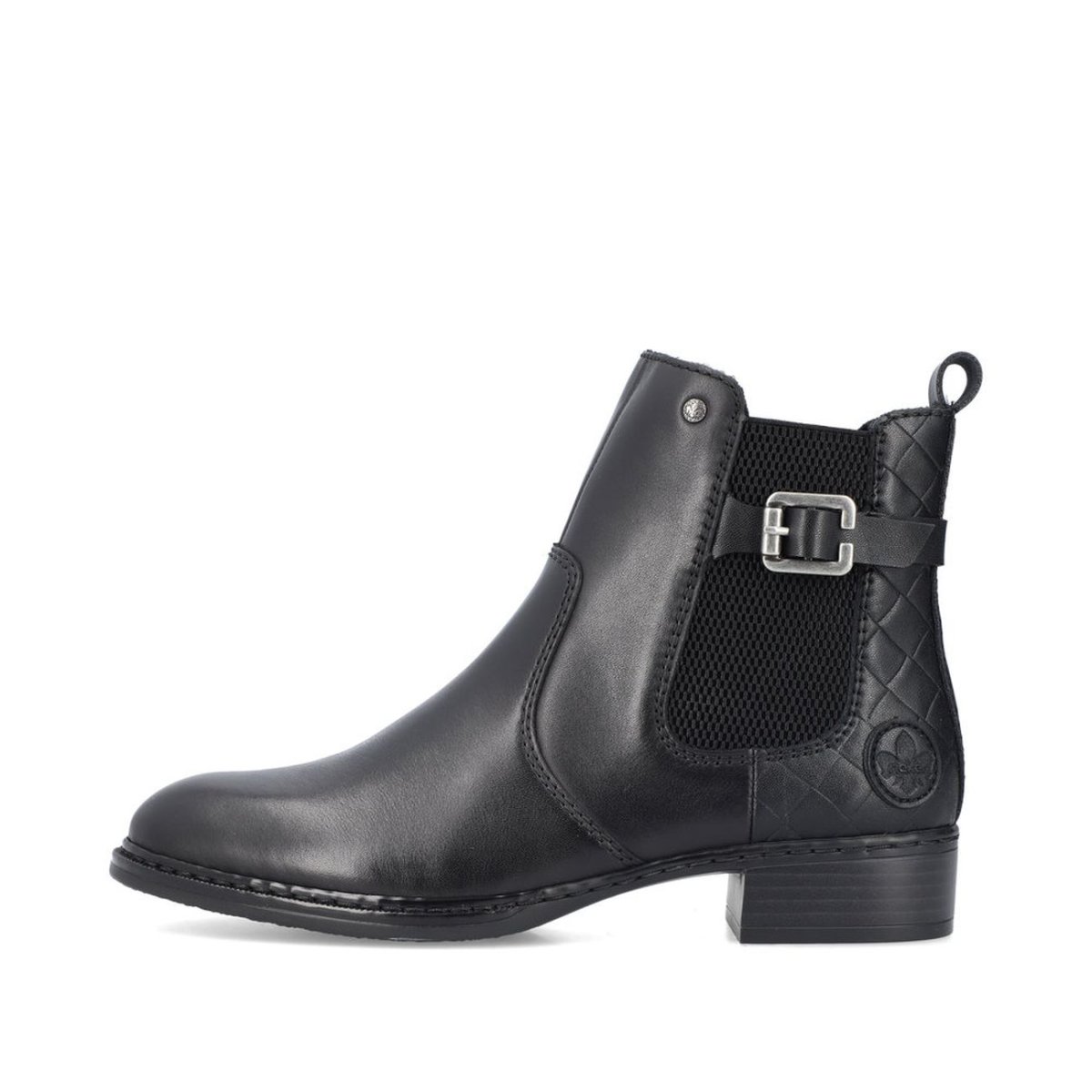 detail Dámská kotníková obuv Rieker 73485-00 černá