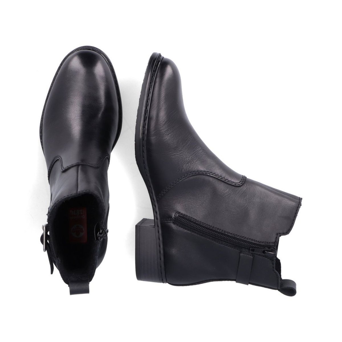 detail Dámská kotníková obuv Rieker 73485-00 černá