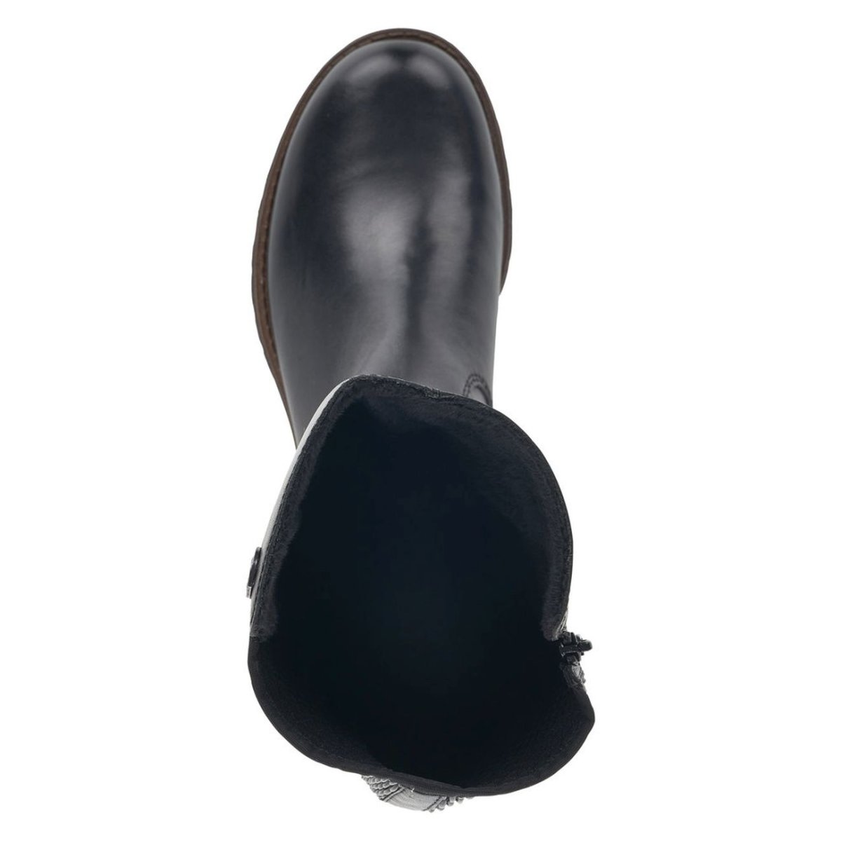 detail Dámské kozačky Rieker 78592-00 černá