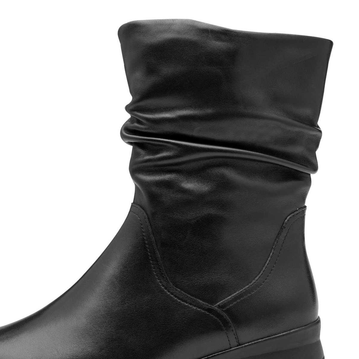 detail Dámské kožené kozačky Jana 25721-45 001 černá