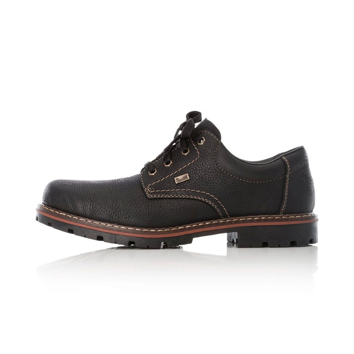 detail Pánské kožené polobotky Rieker 17710-00 černá