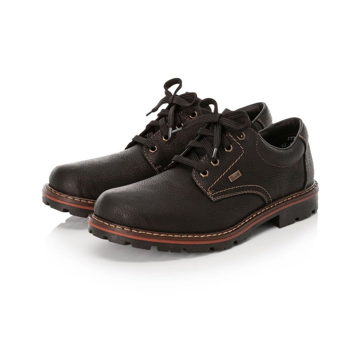 detail Pánské kožené polobotky Rieker 17710-00 černá