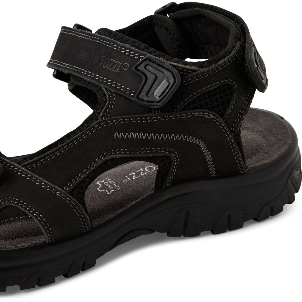 detail Pánské kožené sandály Marco Tozzi 18400-42 098 černá