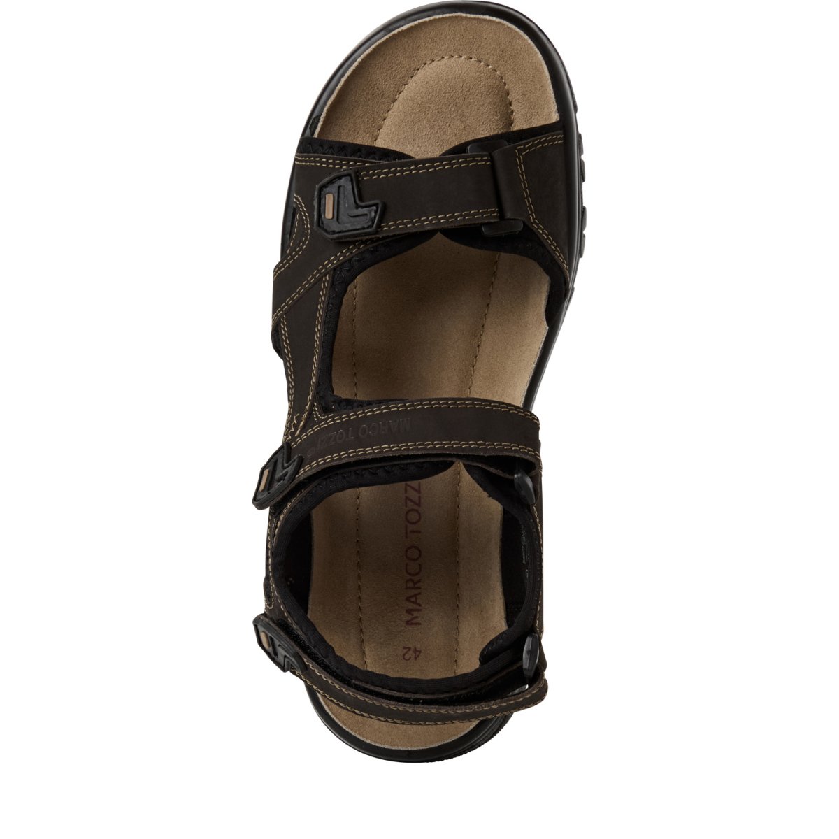 detail Pánské kožené sandály Marco Tozzi 18400-42 303 hnědá