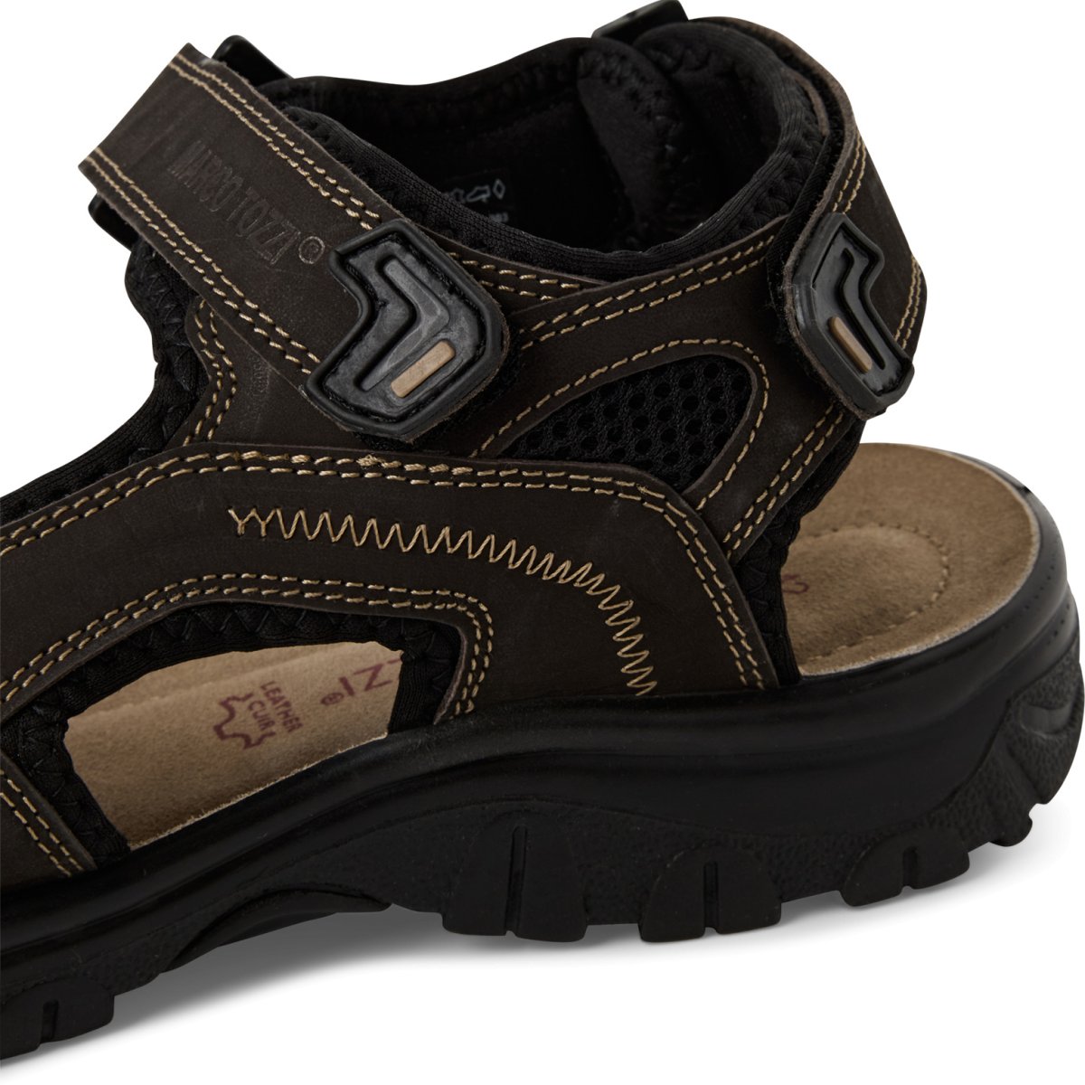 detail Pánské kožené sandály Marco Tozzi 18400-42 303 hnědá