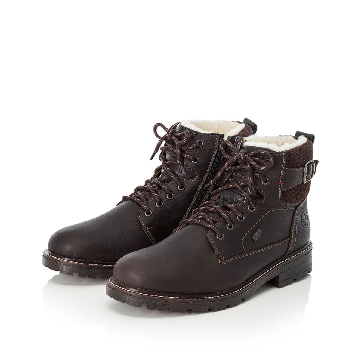 detail Pánská kožná kotníková obuv Rieker 32029-25 hnědá