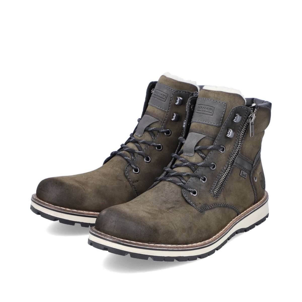 detail Pánská kotníková obuv Rieker 38425-54 zelená