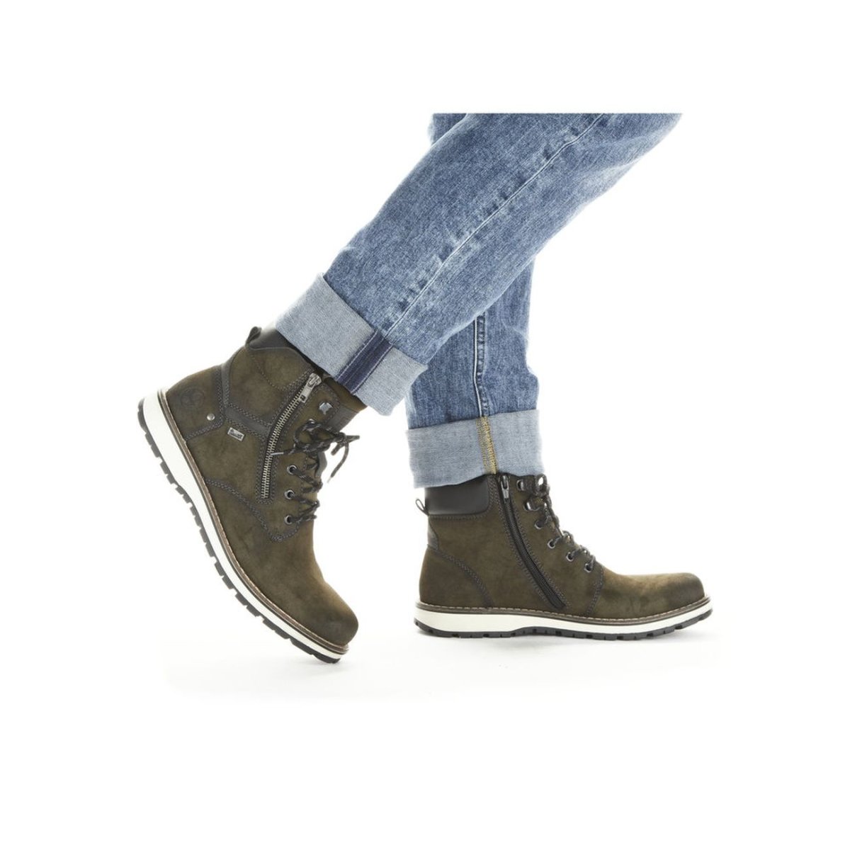 detail Pánská kotníková obuv Rieker 38425-54 zelená