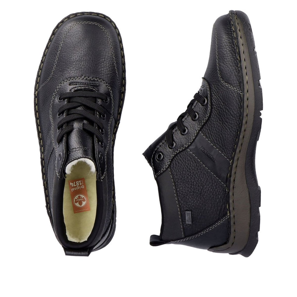 detail Pánská kotníková obuv Rieker 05308-00 černá