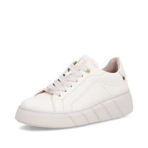 Dámské kožené tenisky Rieker W2601-82 bílá