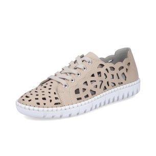 Dámské kožené polobotky Rieker M2315-60 béžová