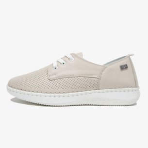 Dámské kožené polobotky Looke L0458-64 béžová
