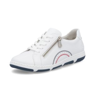 Dámské kožené tenisky Rieker 42424-80 bílá
