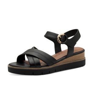 Dámské kožené sandály Tamaris 28202-42 003 černá