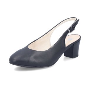 Dámské kožené lodičky Rieker 44651-00 černá