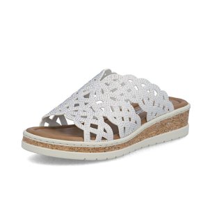 Dámské pantofle Rieker V4189-80 bílá