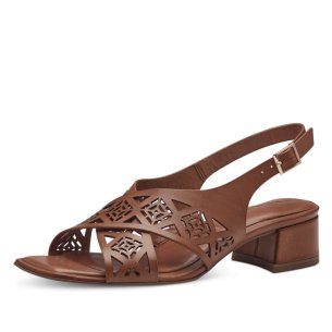 Dámské kožené sandály Tamaris 28252-42 440 hnědá