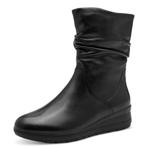 Dámské kožené kozačky Jana 25721-45 001 černá