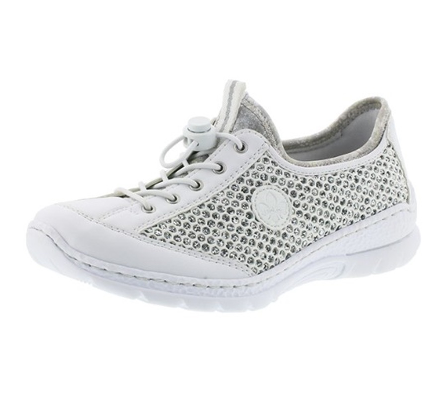 detail Dámské polobotky Rieker N22M6-80 bílá