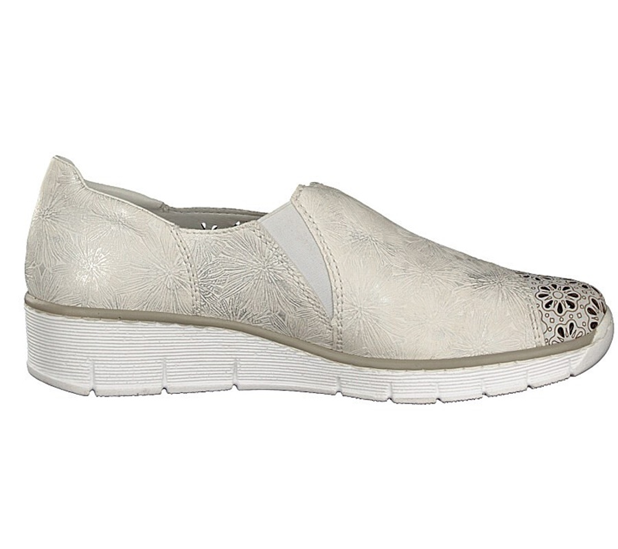 detail Dámské polobotky Rieker 537N8-80 bílá