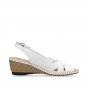 náhled Dámské kožené sandály Rieker 66189-80 bílá