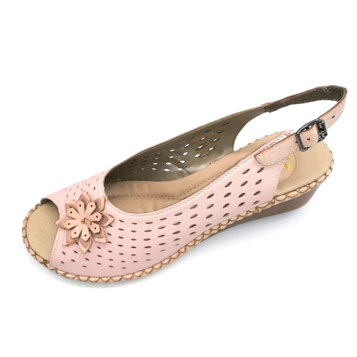 detail Dámské kožené sandály Rieker 66177-31 růžová