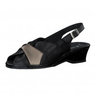 Dámské kožené sandály Marco Tozzi 28910-24 098 černá