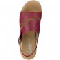 náhled Dámské kožené sandály Rieker V0276-33 vínová