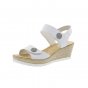 náhled Dámské kožené sandály Rieker 619B9-80 bílá
