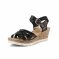 detail Dámské kožené sandály Rieker 61963-00 černá