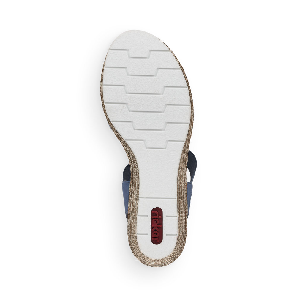 detail Dámské kožené sandály Rieker 61940-14 modrá
