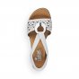 náhled Dámské kožené sandály Rieker 64677-80 bílá