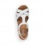 náhled Dámské kožené sandály Rieker 65919-80 bílá