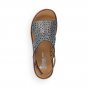 náhled Dámské kožené sandály Rieker 65966-12 modrá