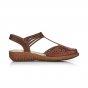 náhled Dámské kožené sandály Rieker M0976-22 hnědá