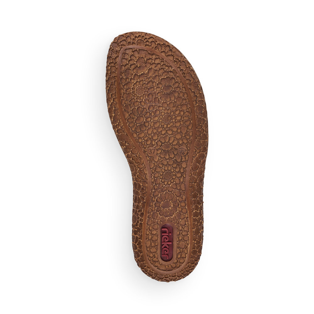 detail Dámské kožené sandály Rieker M0976-22 hnědá