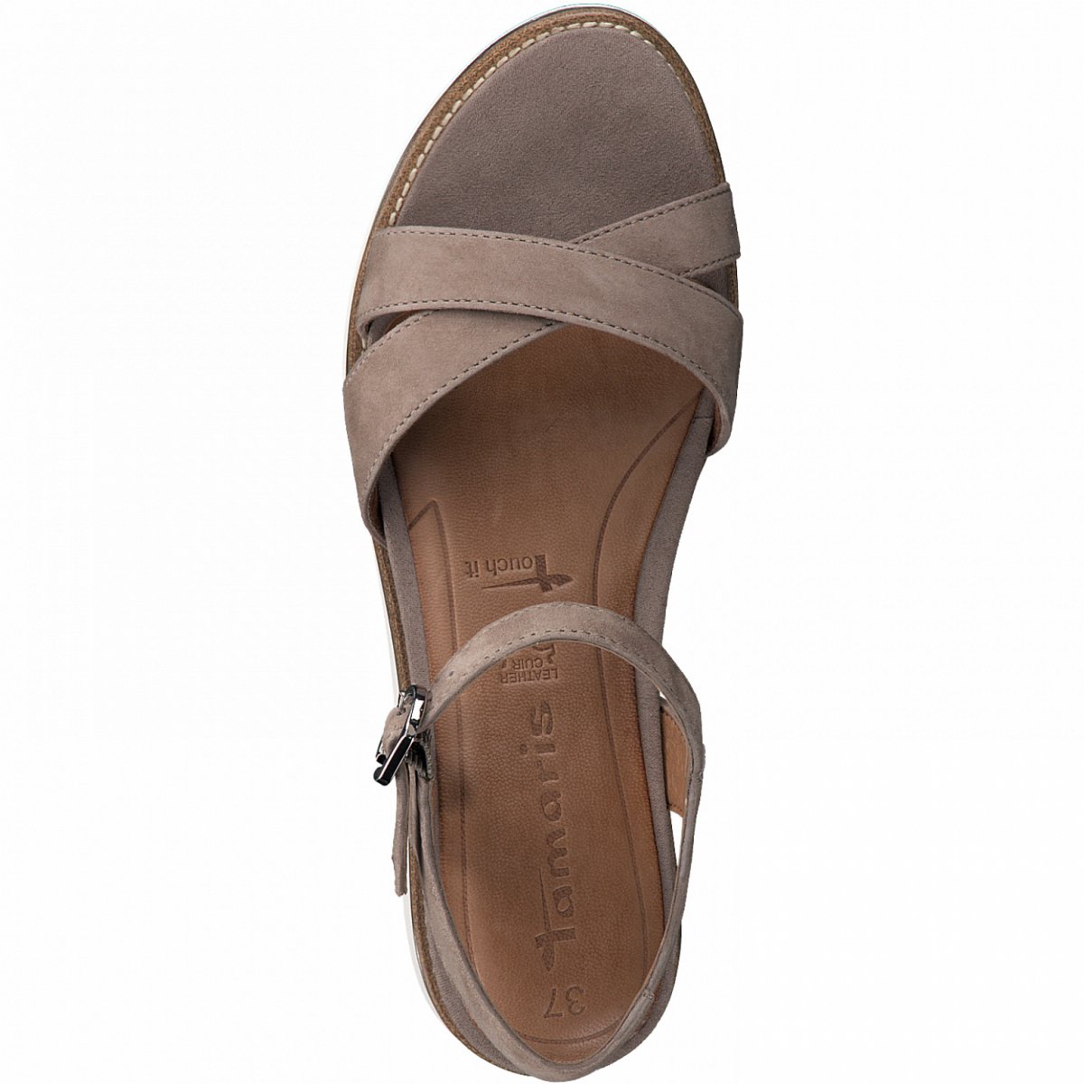 detail Dámské kožené sandály Tamaris 28225-26 341 béžová
