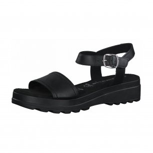 Dámské kožené sandály Tamaris 28707-26 001 černá