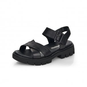 Dámské kožené sandály Remonte D7950-00 černá