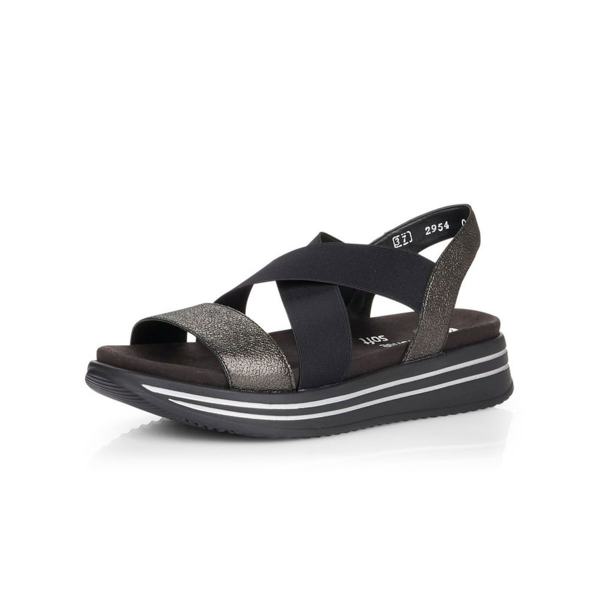 detail Dámské kožené sandály Remonte R2954-02 černá