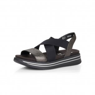 Dámské kožené sandály Remonte R2954-02 černá