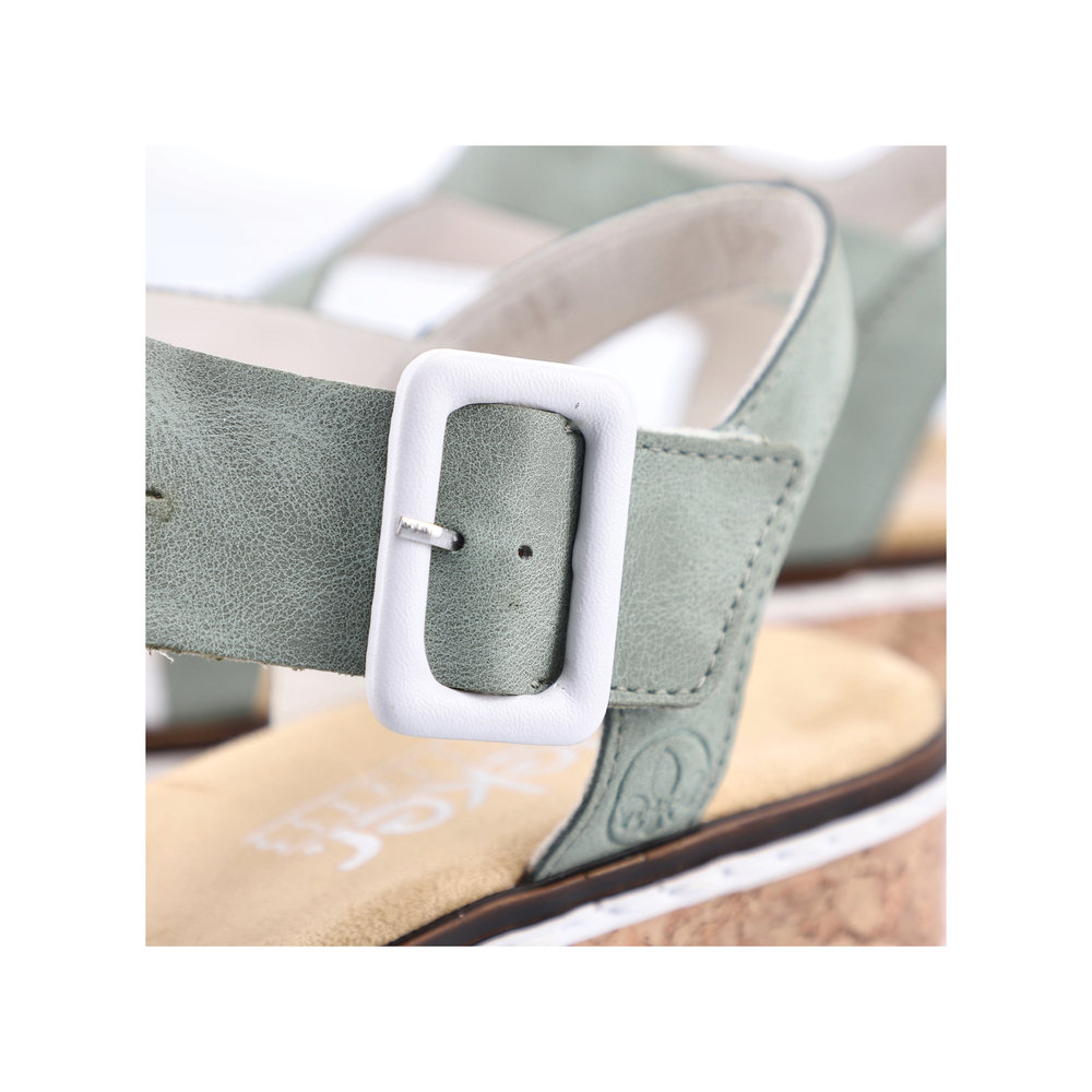 detail Dámské sandále Rieker V3660-52 zelená