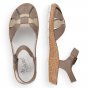 náhled Dámské kožené sandály Rieker 44860-64 béžová