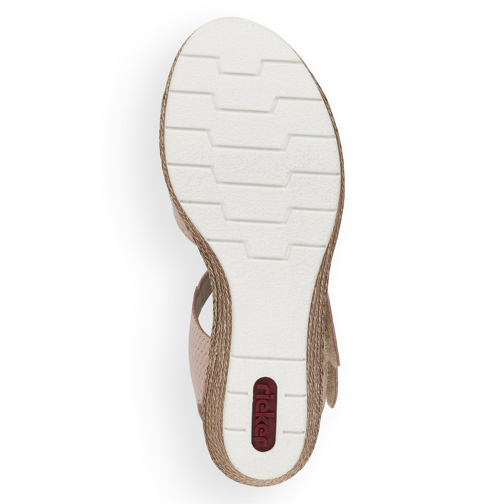 detail Dámské kožené sandály Rieker 61921-31 růžová