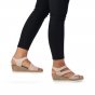 náhled Dámské kožené sandály Rieker 61921-31 růžová