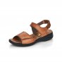náhled Dámské kožené sandály Rieker 64559-22 hnědá