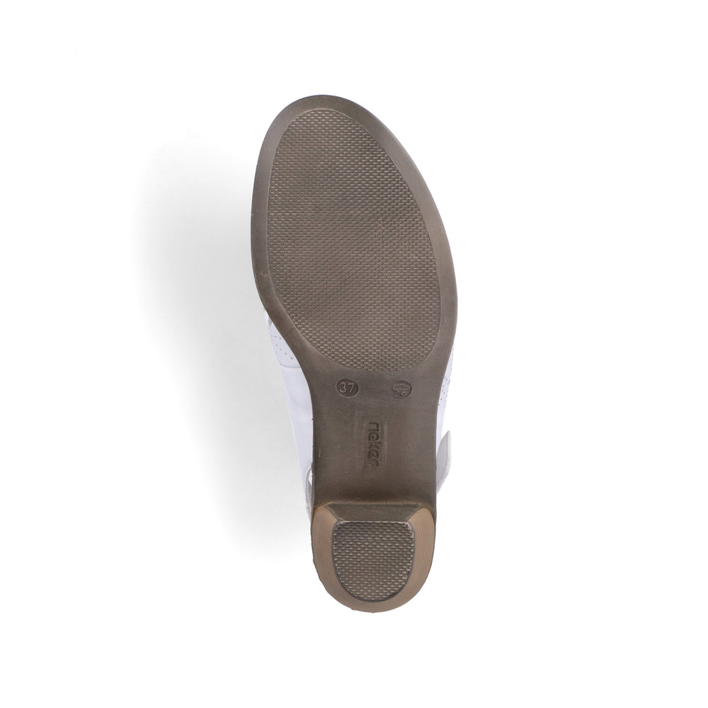 detail Dámské kožené sandály Rieker 40983-80 bílá