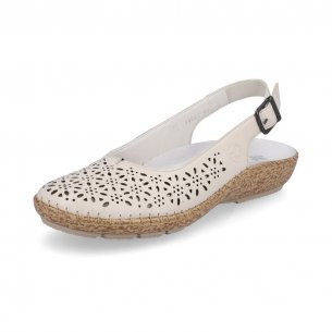 Dámské kožené sandály Rieker 44861-60 béžová