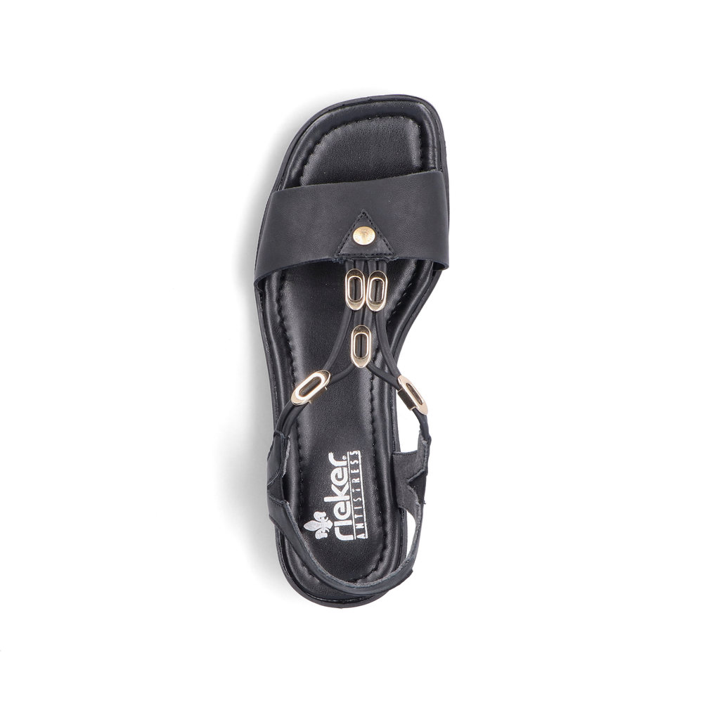 detail Dámské sandály Rieker 62653-00 černá